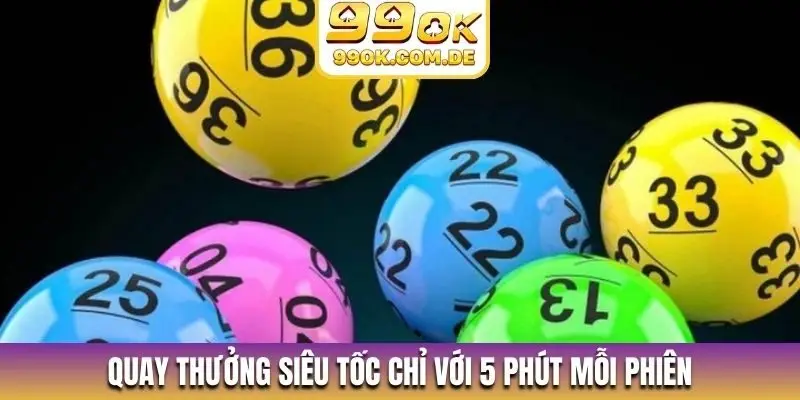 Quay thưởng siêu tốc chỉ với 5 phút mỗi phiên